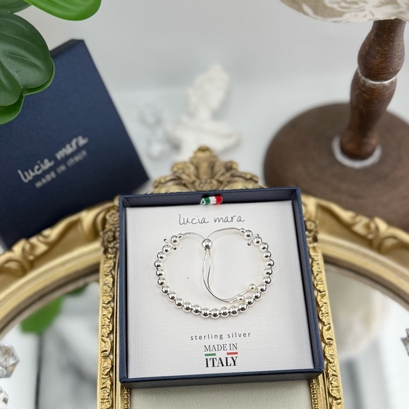 Lucia Mara Sterling Silver Beaded Bracelet – Made in Italy - Picture 4 of 7